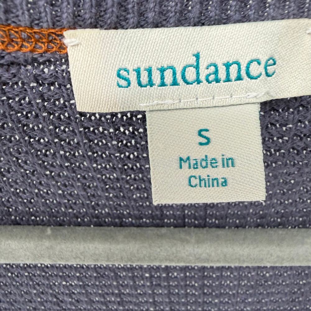 Sundance Acid Wash V-Neck Long Sleeve Cotton Waffle Knit Sweater Small - Picture 7 of 7